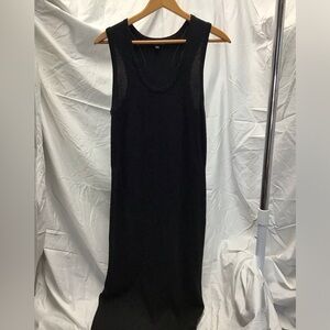 Black Sleeveless Knit Maxi Dress